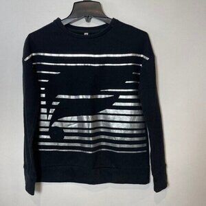 Fabletics Womens Snowshoe Pullover Active Sweatshirt Black XS Logo Long Sleeve